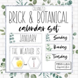 Brick & Botanical Galvanized Classroom Calendar Set