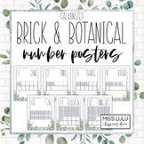 Brick & Botanical Galvanized Classroom Decor Number Posters