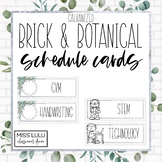 Brick & Botanical Galvanized Classroom Schedule Cards