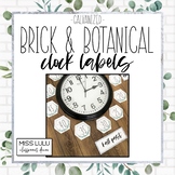 Brick & Botanical Galvanized Clock Labels | Clock Helpers