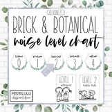 Brick & Botanical Galvanized Noise Level Chart Classroom Decor