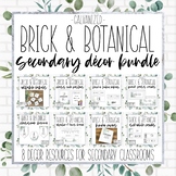 Brick & Botanical Galvanized Secondary Classroom Decor Bundle