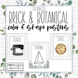 Brick & Botanical Galvanized Shape and Color Posters
