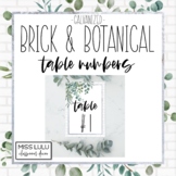 Brick & Botanical Galvanized Table Numbers Classroom Decor