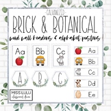 Brick & Botanical Galvanized Word Wall & Alphabet Posters