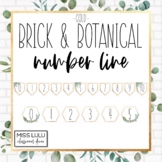 Brick & Botanical Gold Classroom Number Line for Wall