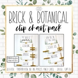 Brick & Botanical Gold Clip Chart Pack {Editable}