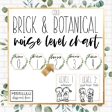 Brick & Botanical Gold Noise Level Chart Classroom Decor