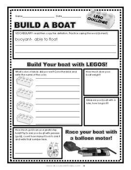 brick challenge: build a boat- stem lesson plan by