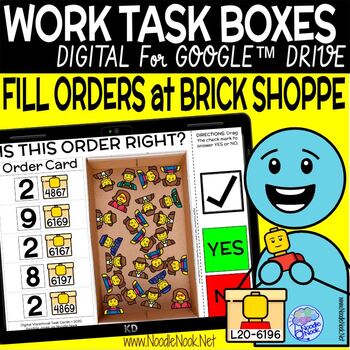 Preview of Brick Shop DIGITAL and Printable Vocational Work Task Box (DISTANCE LEARNING)