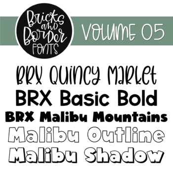 Preview of Bricks and Border Fonts Volume Five