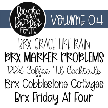 Preview of Bricks and Border Fonts Volume Four
