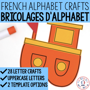 Preview of FRENCH Alphabet Crafts for Uppercase Letters - Bricolages d'alphabet en français