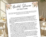 Bridal Shower Left Right Game Printable | Bridal Shower Pa