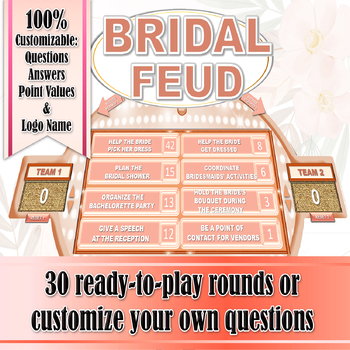 Preview of Bridal Shower Trivia Game - Bridal Feud