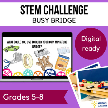 Preview of Bridge Building STEM Activity using Engineering Design Process & Analyzing Means