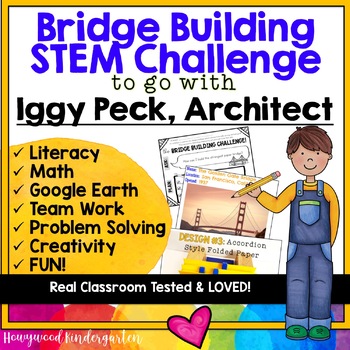 Preview of Bridge Building STEM Challenge to go with Iggy Peck Architect