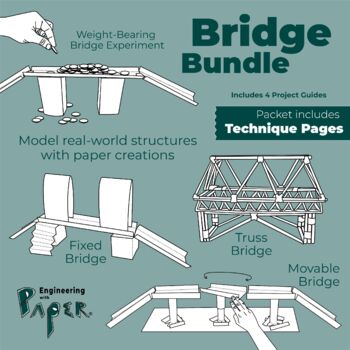 Preview of Bridge Bundle: Create Weight-Bearing,Fixed, Movable and Truss Bridges with Paper