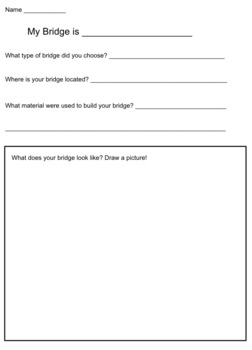 Preview of Bridge Research Graphic Organizer 