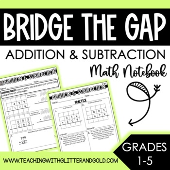 Preview of Bridge the Gap-Adding and Subtracting Numbers Worksheets