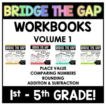 Preview of Bridge the Gap Math Workbooks | Volume 1 | Remediation Workbooks