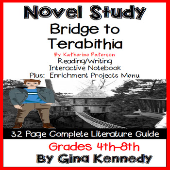 Preview of Bridge to Terabithia Novel Study & Project Menu; Plus Digital Option