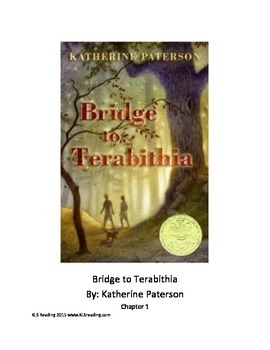 Preview of Bridge to Terabithia Adapted Book with review questions PDF format 24 pages