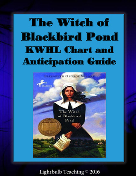 Preview of The Witch of Blackbird Pond Anticipation Guide and KWHL Chart