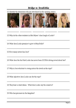 Preview of Bridge to Terabithia Movie (2007) Viewing Questions