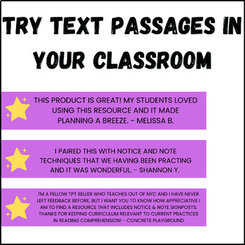 notice and note practice passages
