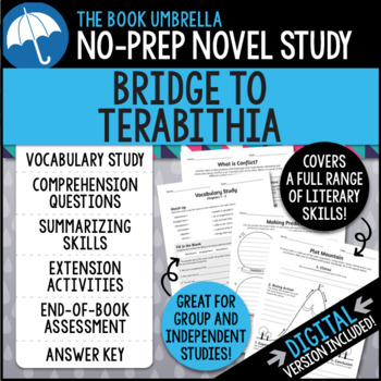 Preview of Bridge to Terabithia Novel Study { Print & Digital }