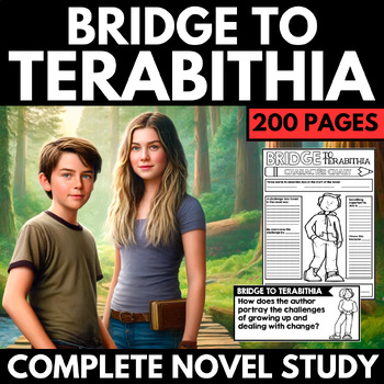 Preview of Bridge to Terabithia Novel Study Activities - Projects - Comprehension Questions
