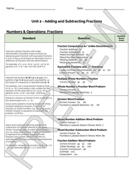 Preview of Bridges 5th Grade Standards Based Post-Assessment Cover Sheet: Unit 2