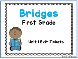 Bridges First Grade Unit 1 Exit Tickets