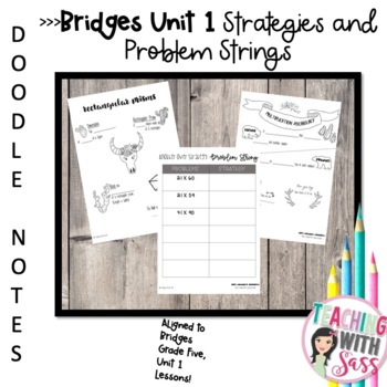 Preview of Doodle Notes Bundle: Grade Five, Unit One, Expressions, Equations, & Volume