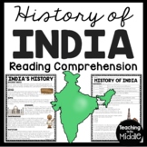 Brief History of India Reading Comprehension Worksheet Asi