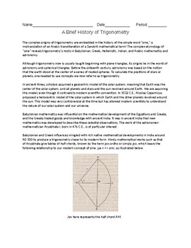 Preview of Brief History of Trigonometry