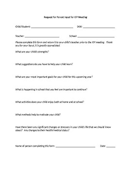 Preview of Brief Parent Questionnaire- Moderate to Severe