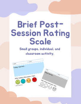Preview of Brief Post-Session Rating Scale in Color AND BW