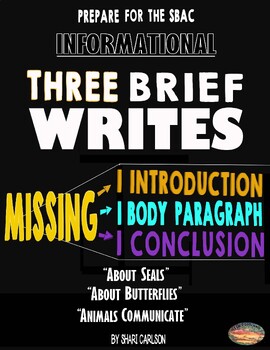 Preview of Brief Writes - 3: TEXTS - 3 MISSING PARAGRAPHS - BUNDLE II