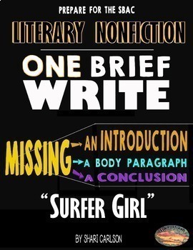 Preview of Brief Writes - 1: SURFER GIRL - Missing the INTRODUCTION - LITERARY NONFICTION