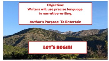 Preview of Brief Writing Objective: Use Precise Language in Narrative Writing