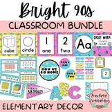 Bright 90s Classroom Decor BUNDLE: Printable Class Decor