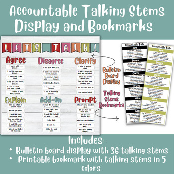 Bright Accountable Talking Stems: Bulletin Display and Bookmarks Set