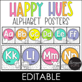 Alphabet Cards - Alphabet Posters - Happy Hues - Bright an