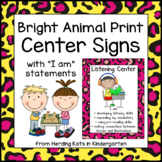 Bright Animal Print Center Signs