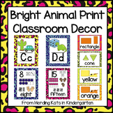 Bright Animal Print Classroom Decor