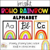 Bright Boho Rainbow Alphabet Posters