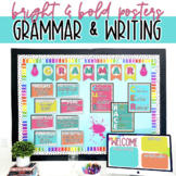 Bright & Bold Grammar Posters, Grammar Word Wall, & Writin