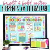 Bright & Bold Literary Elements Posters - Elements of Lite